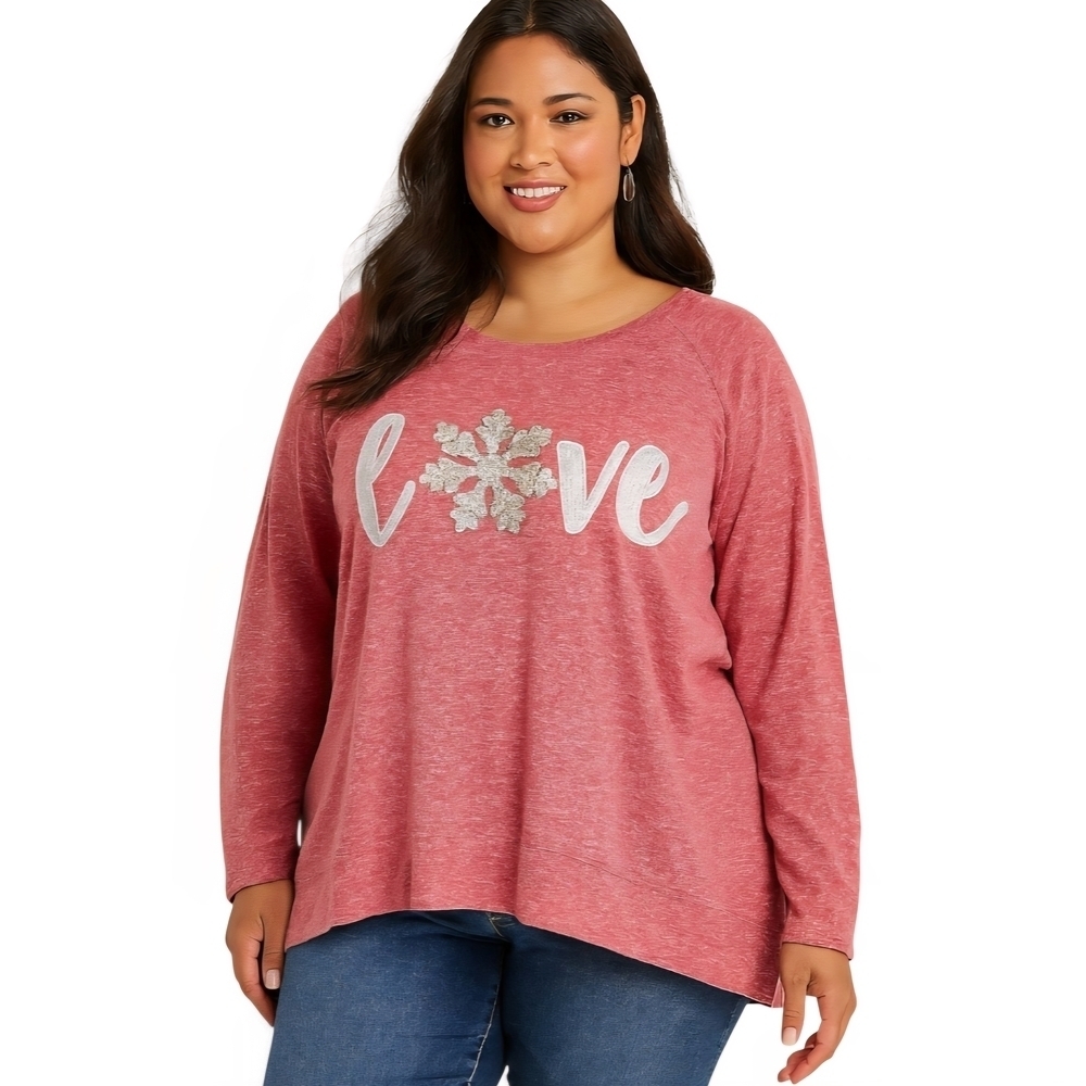 Women's Rose Long Sleeve Graphic Tee